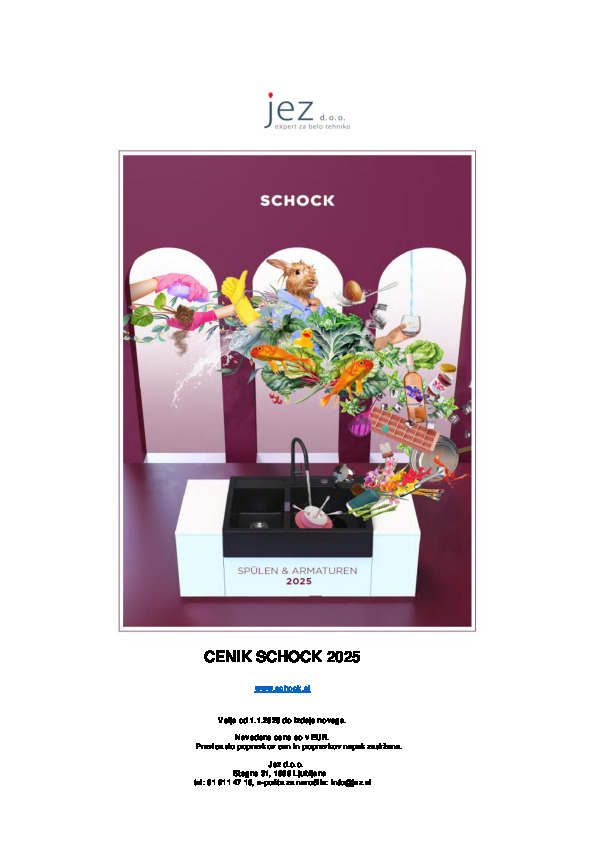 Cenik SCHOCK 2025 (za slovenski trg)