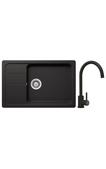 Set pomivalno korito SCHOCK Formhaus D-100LS Nero & armatura SCHOCK Prima 533127S Black