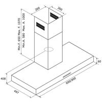 Stenska kuhinjska napa Airforce F53 S4 inox CCF536540, 60 cm