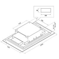 Stropna kuhinjska napa Airforce F171 Flat črna, 100x60 cm 