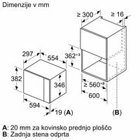 Vgradna mikrovalovna pečica Bosch BFL523MS0