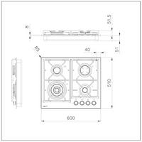 Plinska kuhalna plošča Foster Power Glass 7041 632
