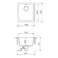 Pomivalno korito SCHOCK Kaia N-100S Stone