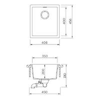 Pomivalno korito SCHOCK Kaia N-100S Stone