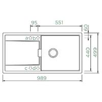 Pomivalno korito SCHOCK Mono D-100L FB stone