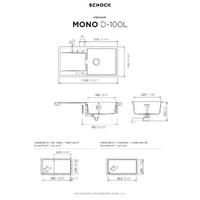 Pomivalno korito SCHOCK Mono D-100L Bronze