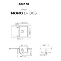 Pomivalno korito SCHOCK Mono D-100S Twilight