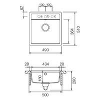 Pomivalno korito SCHOCK Mono N-100S Silverstone