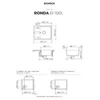 Pomivalno korito SCHOCK Ronda D-100L Asphalt