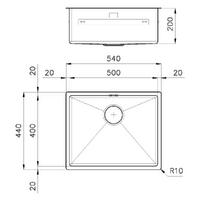 Pomivalno korito FOSTER Quadra R12 1715 056 Gun Metal 