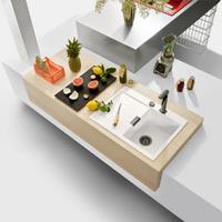 Set izliv, preliv in gumb SCHOCK 400079 Gunmetal brušen