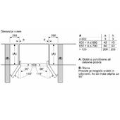 Hladilnik z zamrzovalnikom s francoskimi vrati Bosch KFF96PIEP