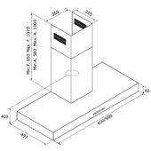 Stenska kuhinjska napa Airforce F53 S4 inox CCF536540, 60 cm