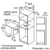 Vgradna mikrovalovna pečica Bosch BFL554MS0