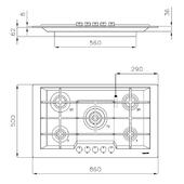Plinska kuhalna plošča Foster KE 7603 032 