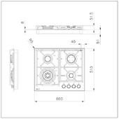 Plinska kuhalna plošča Foster Power Glass 7041 632