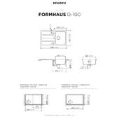 Pomivalno korito SCHOCK Formhaus D-100 Asphalt