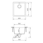 Pomivalno korito SCHOCK Kaia N-100S Stone