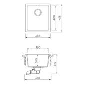 Pomivalno korito SCHOCK Kaia N-100S Stone