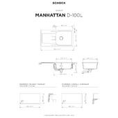 Pomivalno korito SCHOCK Manhattan D-100L Nero
