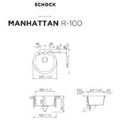 Pomivalno korito SCHOCK Manhattan R-100 Asphalt