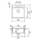 Pomivalno korito SCHOCK Mono N-100S Silverstone