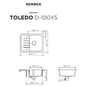 Set pomivalno korito SCHOCK Toledo D-100XS Magma & armatura SCHOCK Kantus 534027S Black